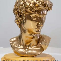 tượng bán thân david mạ vàng trang trí decor
