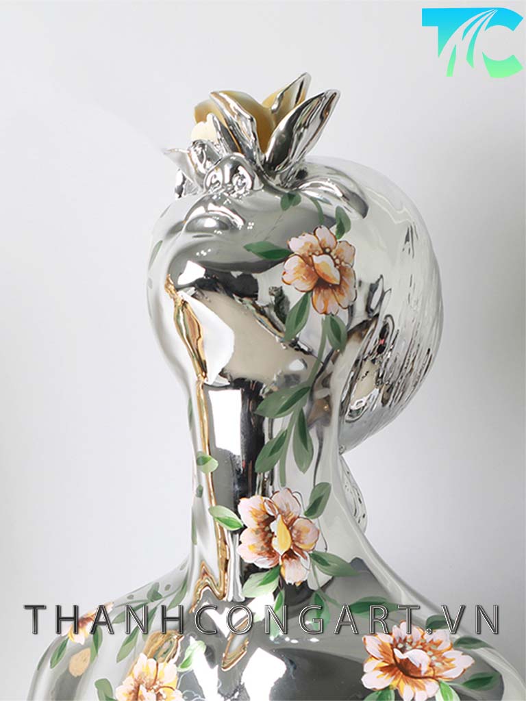 tượng thiếu nữ trang trí decor
