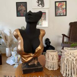 tượng bán thân người phụ nữ trang trí decor