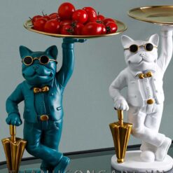 tượng bulldog trang trí decor