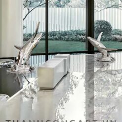 tượng cá voi trang trí decor