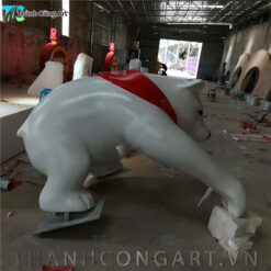 mô hình chú gấu bắc cực composite