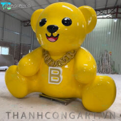 mô hình chú gầu khổng lồ trang trí composite