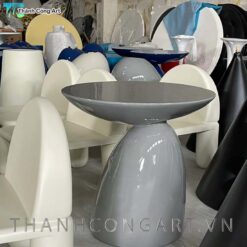 bàn ghế cà phê nghệ thuật hiện đại composite